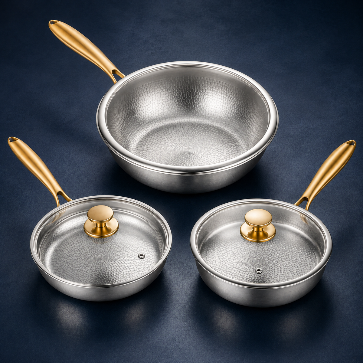 Set essentiel de poêles en titane pur Maison Ferré®