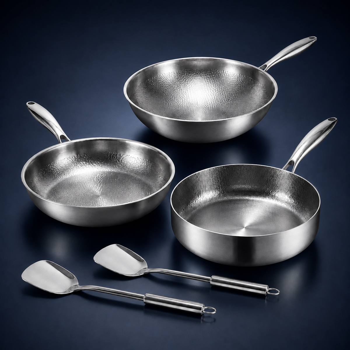 Batterie de cuisine en titane pur Maison Ferré® Pro, vue d'ensemble