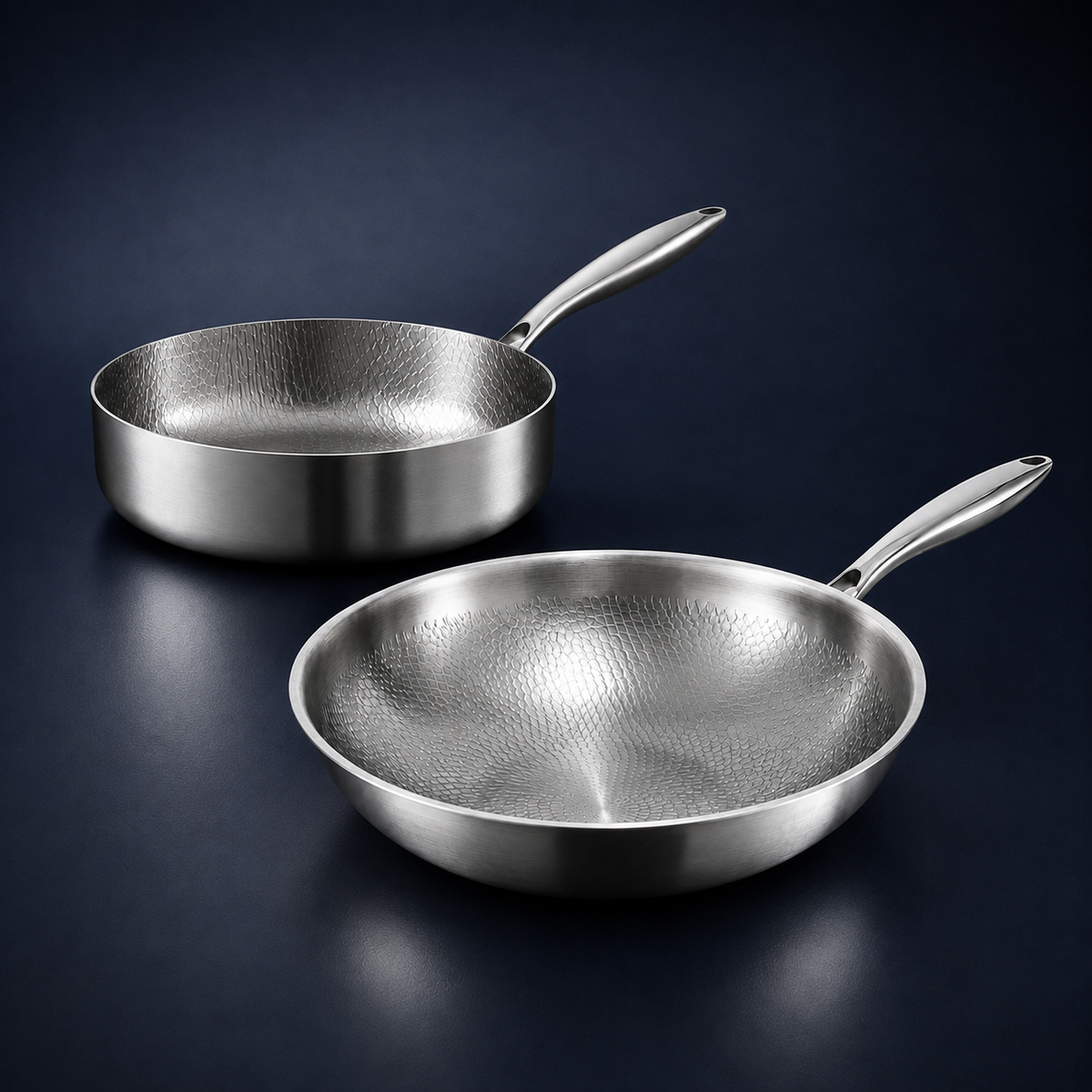 Duo wok et poêle en titane pur Maison Ferré®