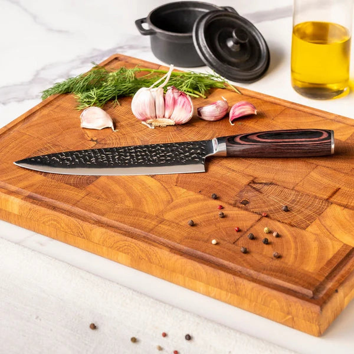 Coffret 3 Couteaux Martelés Tsuchime Maison Ferré® – vue 3